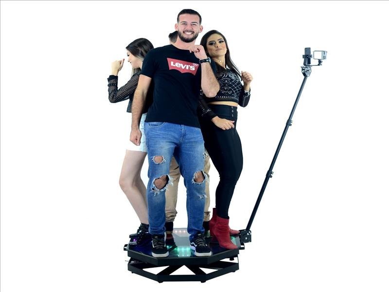 PLATAFORMA 360 GRAUS COM PISO DE LED!