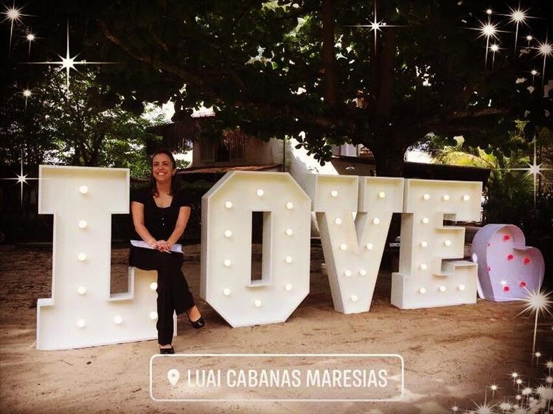 Letras iluminadas para Casamentos e Debutantes!