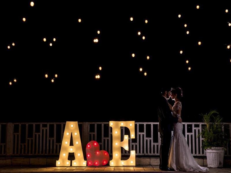 Letras iluminadas para Casamentos e Debutantes!