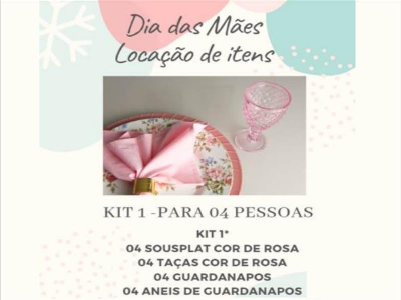 Locação de Peças para decoração Mesa Posta! Menor preço exclusivo Dinda Shop!