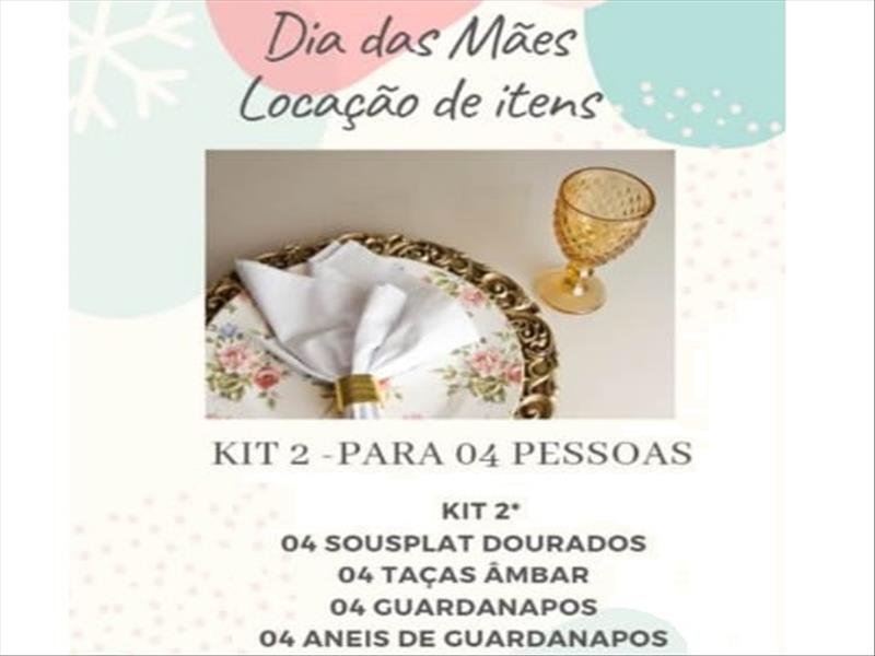 Locação de Peças para decoração Mesa Posta! Menor preço exclusivo Dinda Shop!
