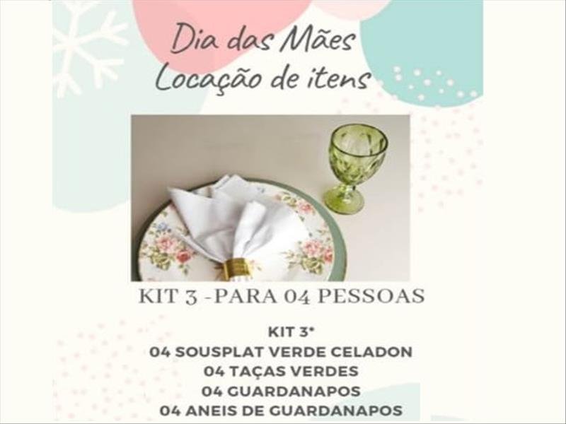 Locação de Peças para decoração Mesa Posta! Menor preço exclusivo Dinda Shop!