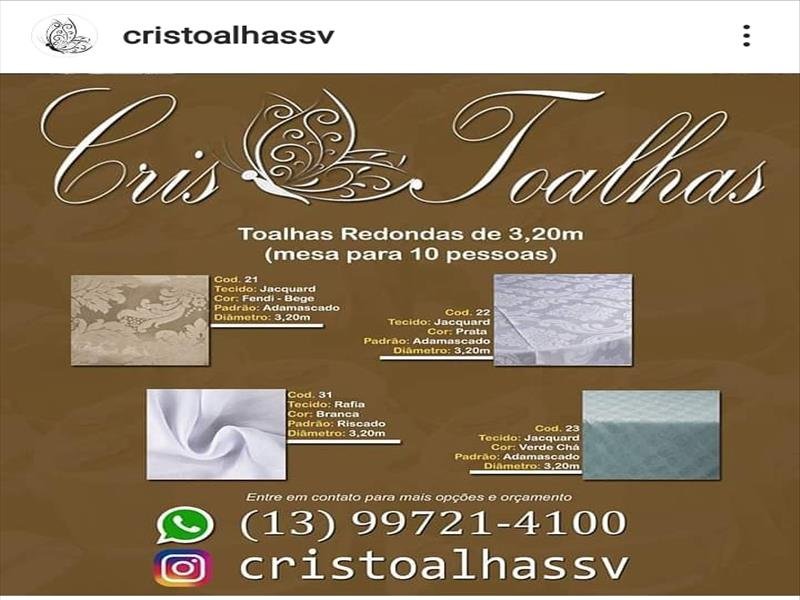 Locação de Toalhas novas, adamascadas, bem cuidadas e lindas para tornar seu evento ainda mais elegante!