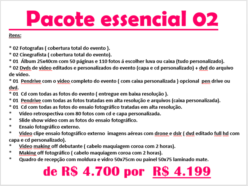 Foto e Vídeo para DEBUTANTES