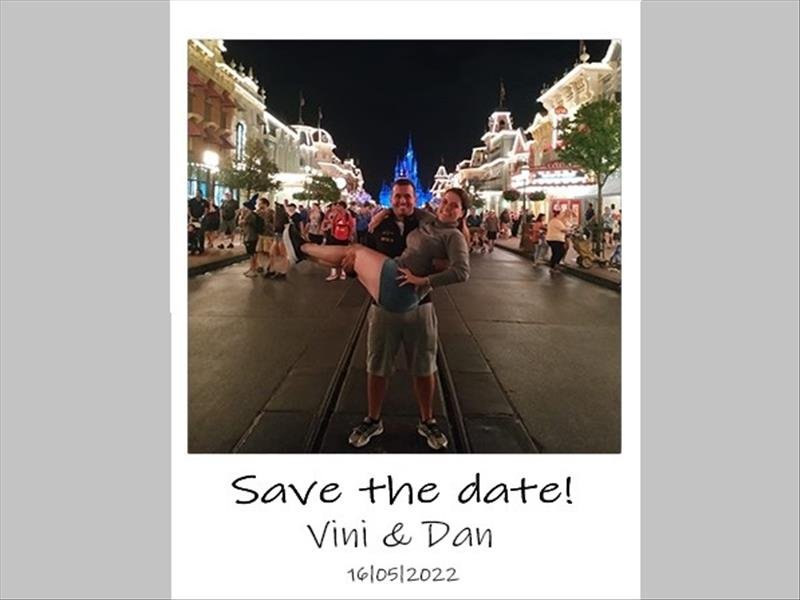Inove no seu convite! Save the date em formato polaroid com imã!