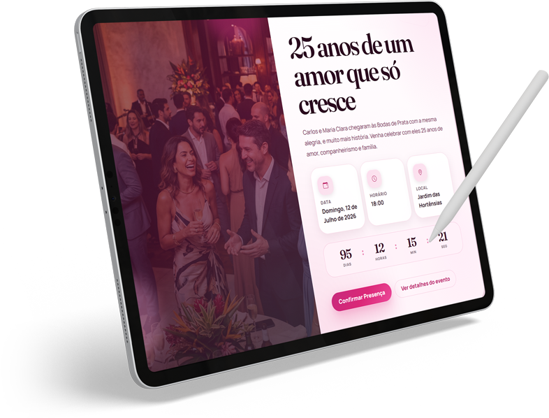 Site personalizado do evento